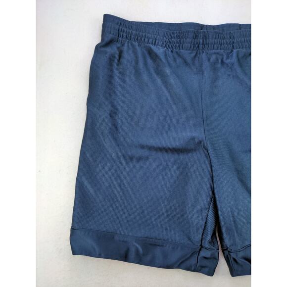 Mens Nike Athletic Shorts Size M Blue White Embroidered Swoosh Logo - Picture 3 of 11